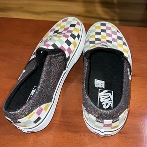 Vans Classic Slip-On Shoes Glitter Check Multi/True White